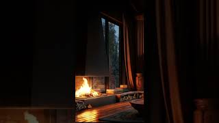 Dağ Evi Ateş Sesi Beyaz Gürültü Ile Rahatlama