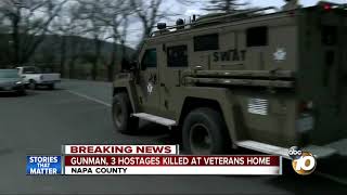 Gunman, 3 hostages found dead at veterans home
