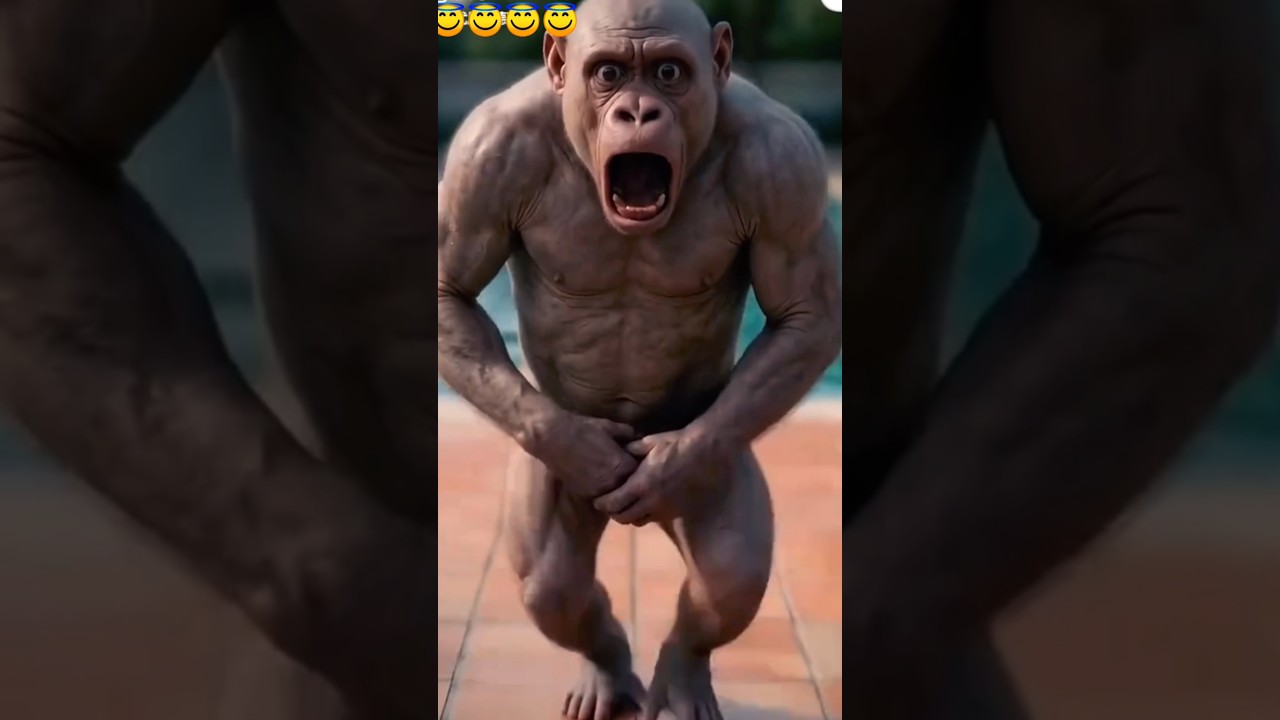 Gorela Vs Monkey 🫣#crazyvlog #trending #shortsfeed #shorts #short