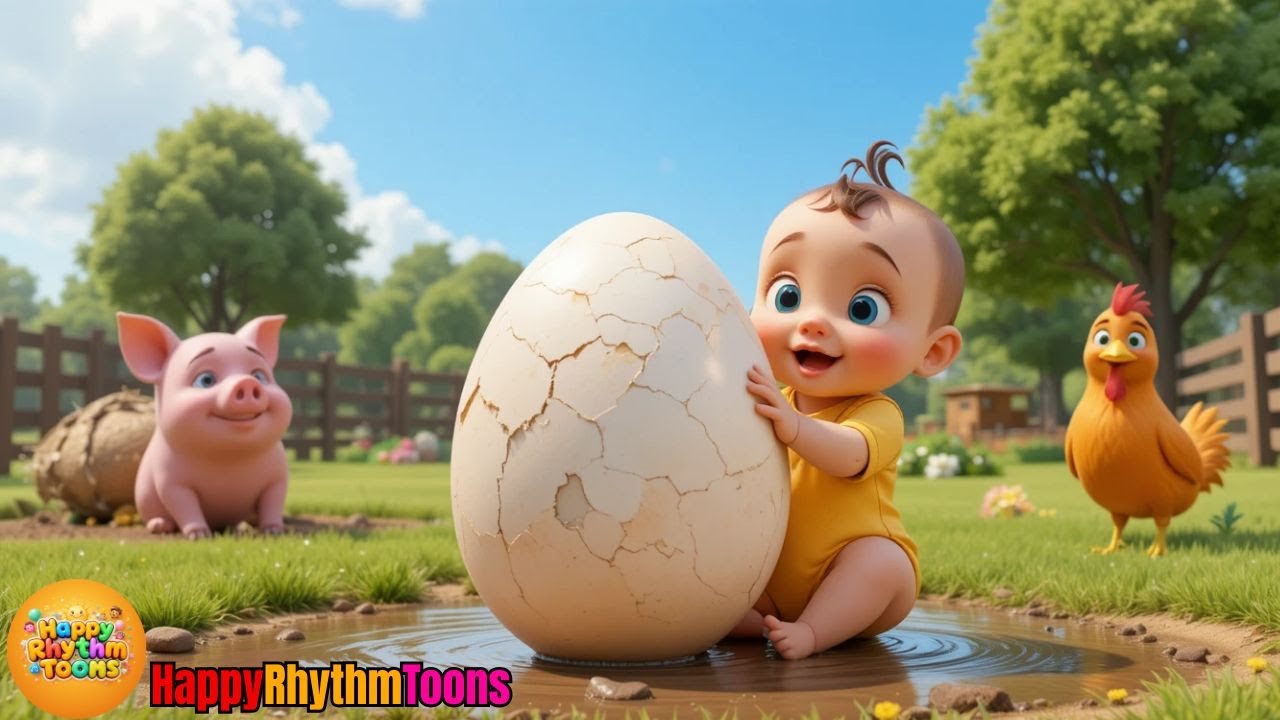 🥚 Humpty Dumpty’s Viral Farm Adventure – The Egg Who Broke the Internet! | HappyRhythmToons 🚜🎶