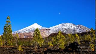44 Time Lapse Tenerife Volcano Teide Snow Moon Lava | Zeitraffer Teneriffa Schnee Mond Vulkan 4K