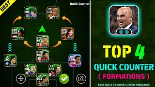 Top 4 Quick Counter Best Formations In eFootball 2026 🔥 | Best Formation eFootball 2026