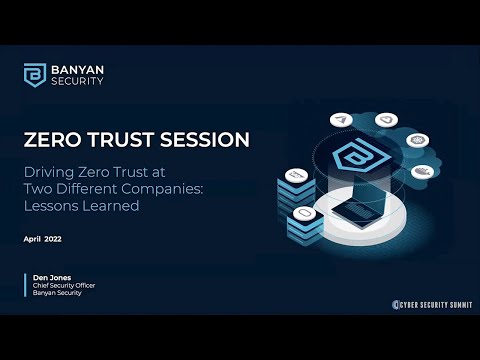 Webinar - Zero Trust at CyberSecurity Summit