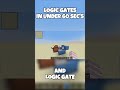 Minecraft Logic Gates in under 60 seconds!!! AND Gate