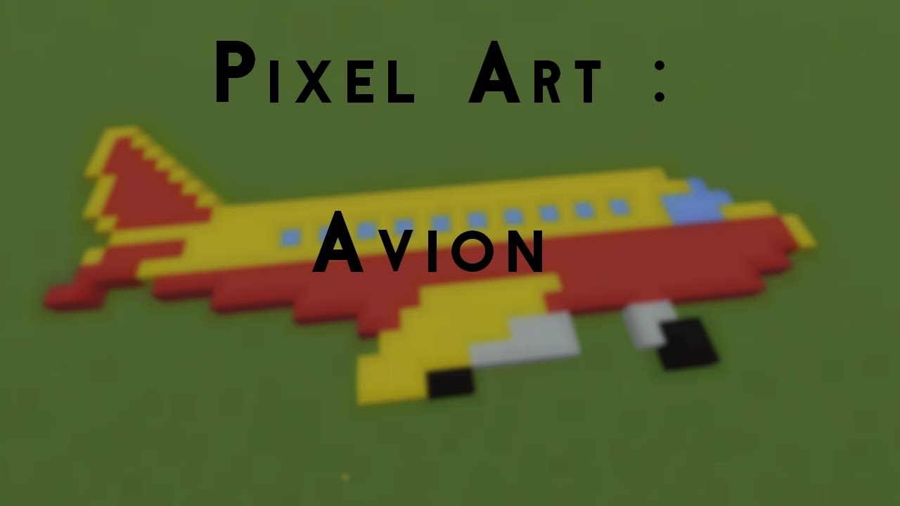 pixel art avion