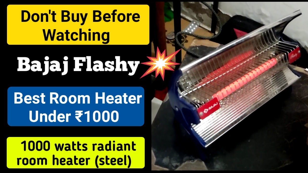 bajaj flashy room heater | Bajaj Flashy 1000 Watts Radiant Room Heater  (Steel) - YouTube