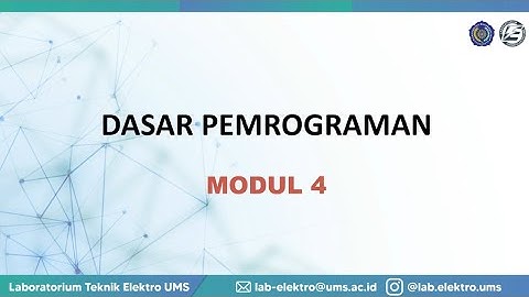 Modul 4 | Dasar Pemrograman | Perulangan