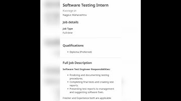 Software Testing Intern#fresher #experienced #youtubeshorts #getemployed #softwaretestingjobs#qajobs