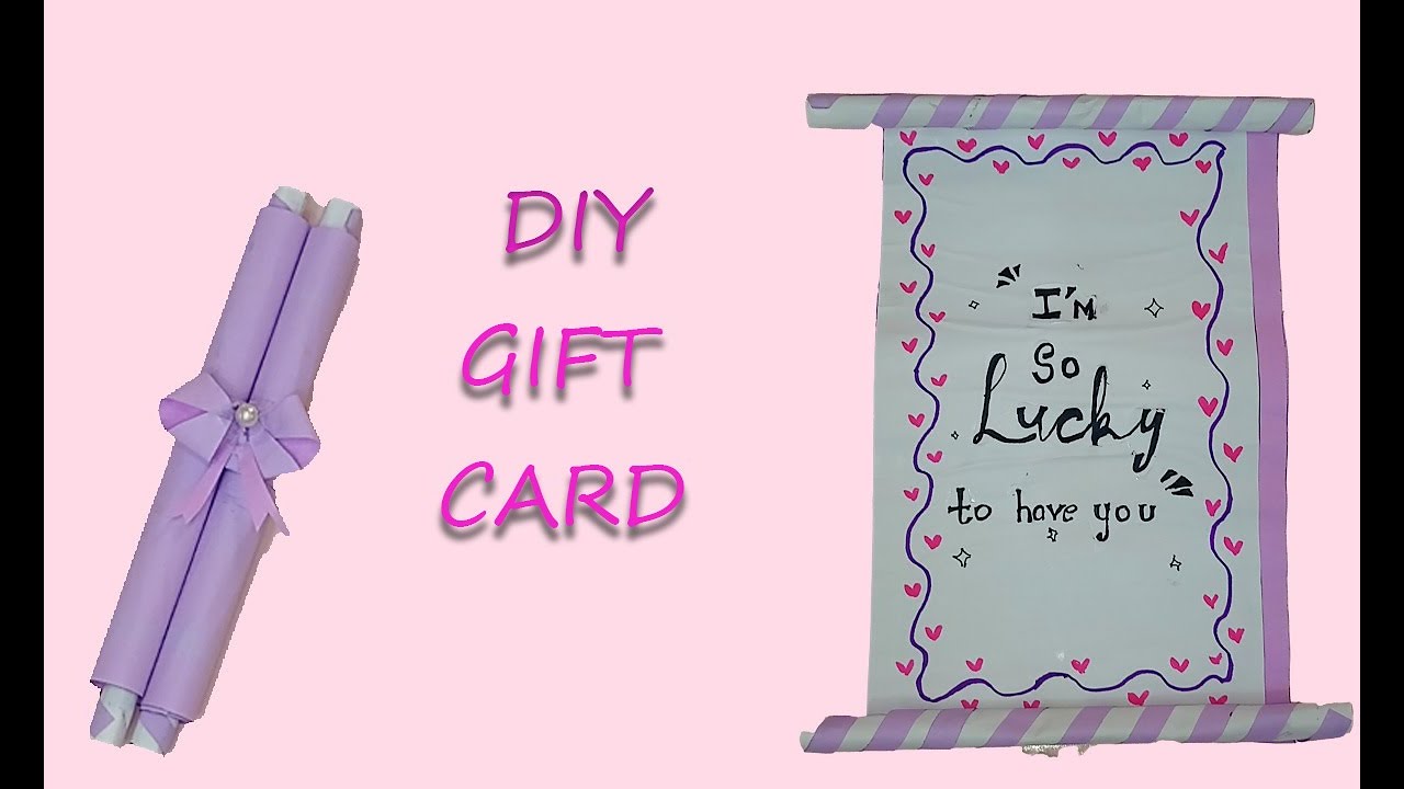 DIY cute gift card for friends cute and simple for friends YouTube