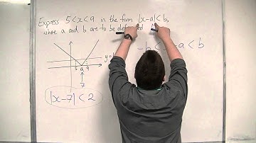 OCR MEI Core 3 3.06 Express 5 less than x less than 9 in the form Ix - aI less than b