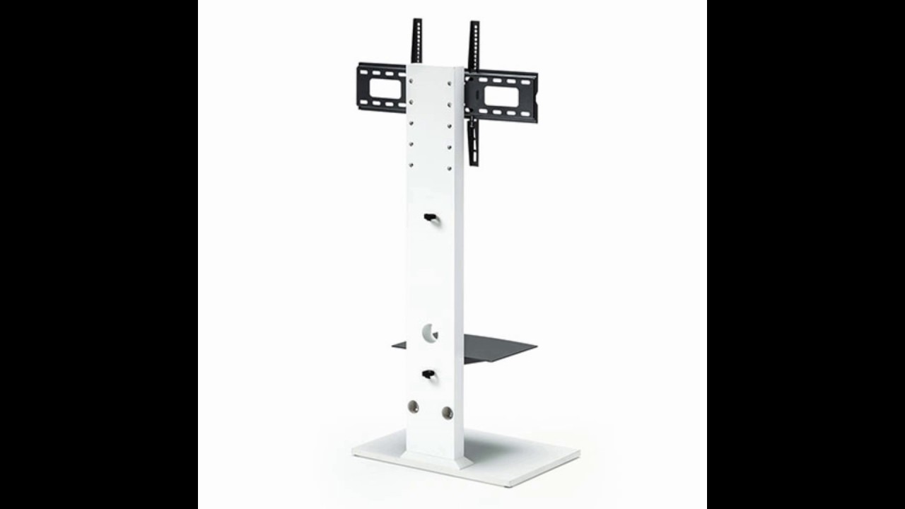テレビスタンド esupply EEX-TVS008（壁寄せ・自立・ロータイプ・高さ調整・汎用・ホワイト・32・37・40・42・43・47・50・52・55型対応） テレビスタンド（壁寄せ・自立・ロータイプ・高さ調整・汎用・ホワイト