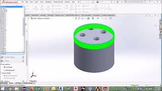 #10 Solidwork Tutorial in Hindi (हिंदी) How to use Hole wizard, Thread and Revolve cut