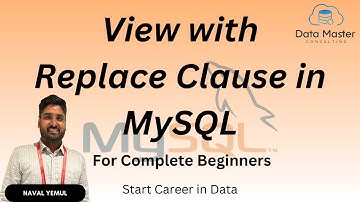 39.2 View with Replace Clause in MySQL | Introduction to MySQL