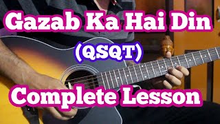 Video thumbnail of "Gazab Ka Hai Din - Qayamat Se Qayamat Tak | Guitar Tabs & Chords | Backing Track"
