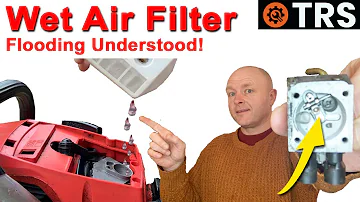 CHAINSAW FLOODING - Wet Air Filter or Spark Plug. This is why!