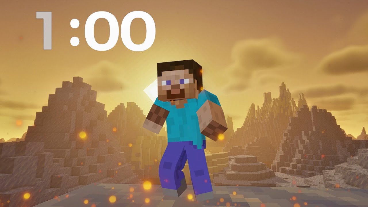 1 Minute Countdown Timer - Minecraft Dance - YouTube