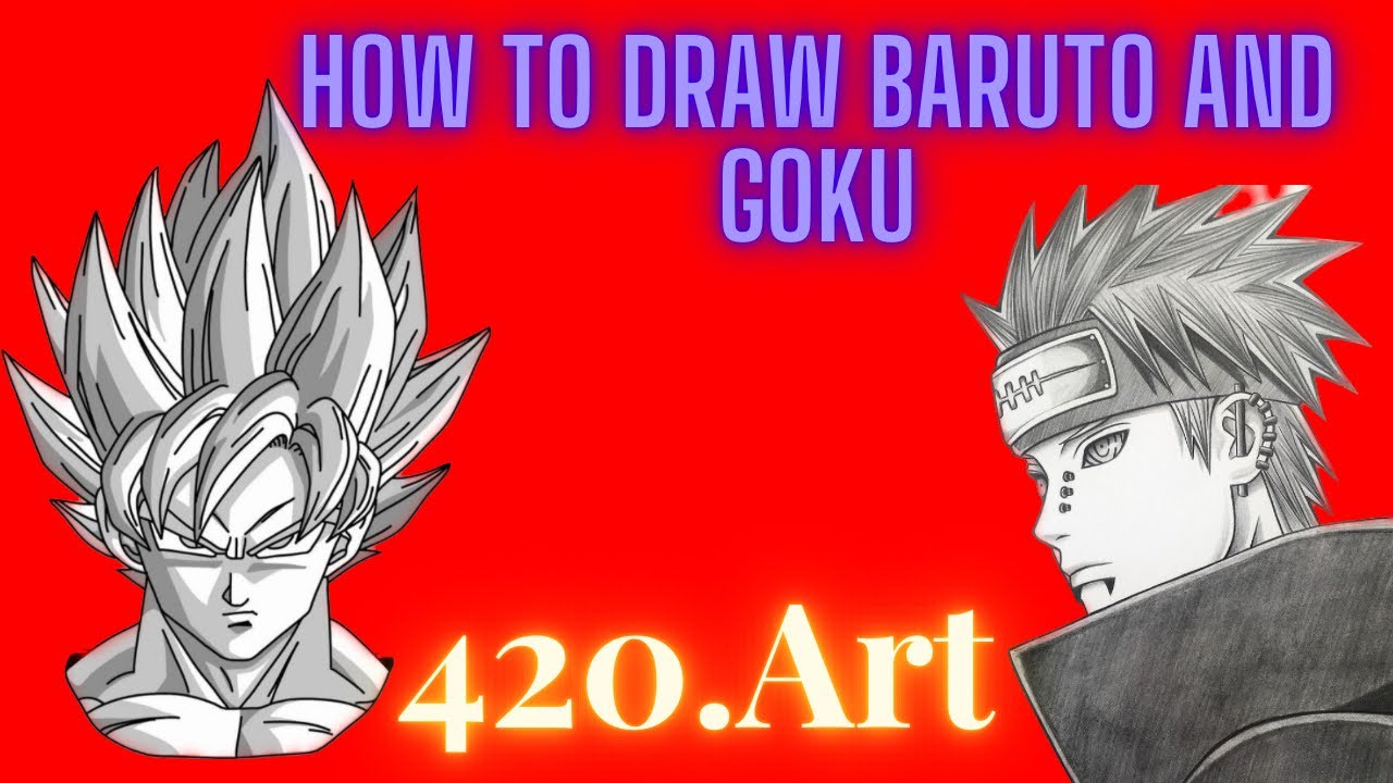 How to Draw Goku and Naruto Like a Pro 🏻. Easy drawing ideas 💡. Naruto and goku drawings YouTube
