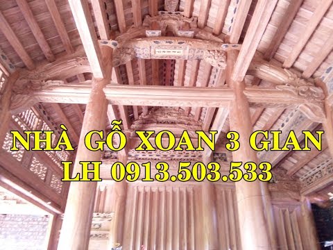 Video video Nhà thờ 3 gian gỗ xoan chữ Đinh.LH 0913.503.533 - youtube