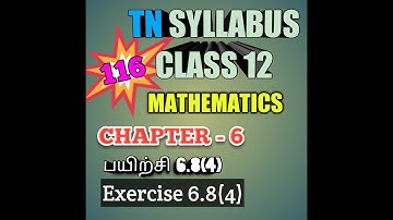 TN New Syllabus/12th Maths/Chapter-6/Exercise-6.8/Q.No-4/Video-116