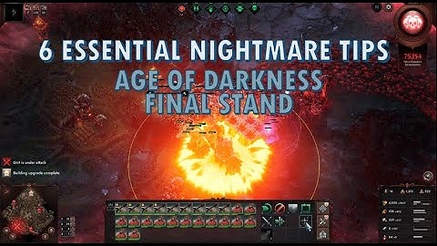 ESSENTIAL NIGHTMARE TIPS | GUIDE on how to BEAT NIGHTMARE DIFFICULTY | Age Of Darkness: Final Stand