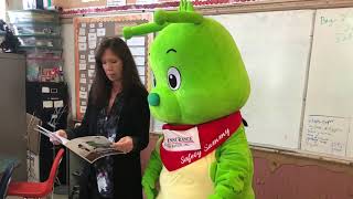 Safety Sammy Teaching Bicycle Safety.