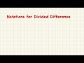 Notation of divided difference # Numerical Analysis # mgkvp bsc vi sem math