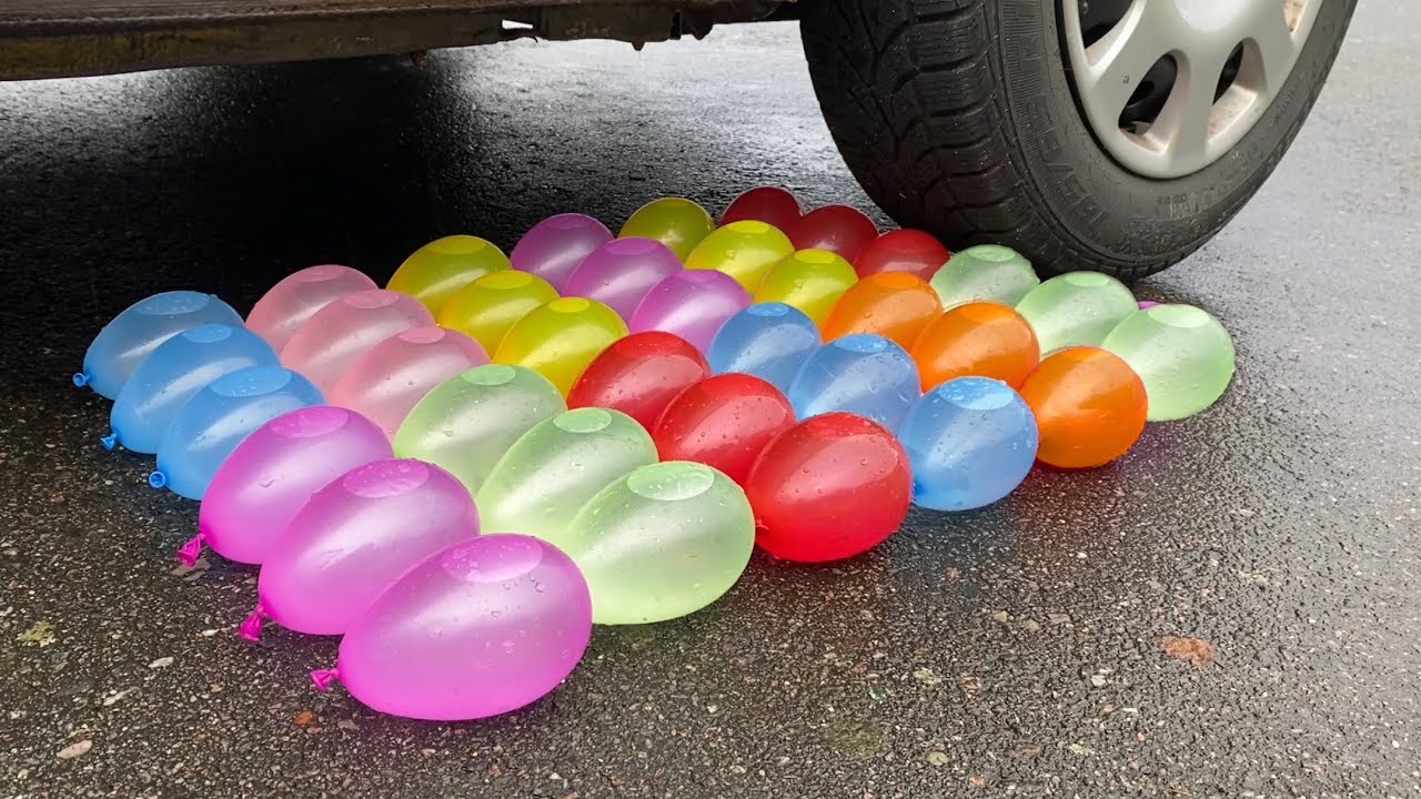 Crushing Crunchy & Soft Things by Car! EXPERIMENT: Car vs Balloons, Coca Cola, Fanta