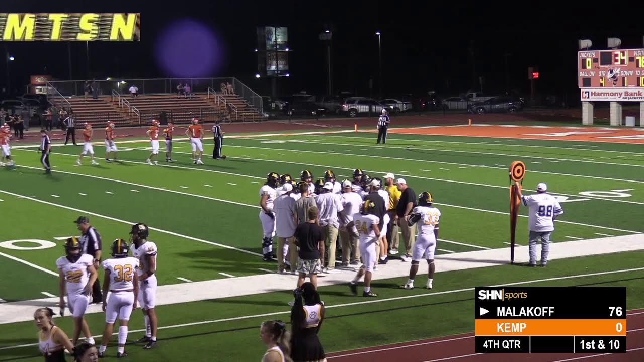 High School Football Malakoff Tigers vs Kemp Yellowjackets 9/22