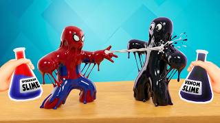 I Made SPIDER-MAN Slime to Fight VENOM Slime! (Slime Lab VR)