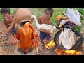 Wilderness cooking  coocking goose in jugle eating delicious 000165