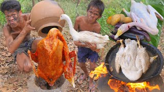 Wilderness cooking  Coocking Goose In jugle eating delicious #000165