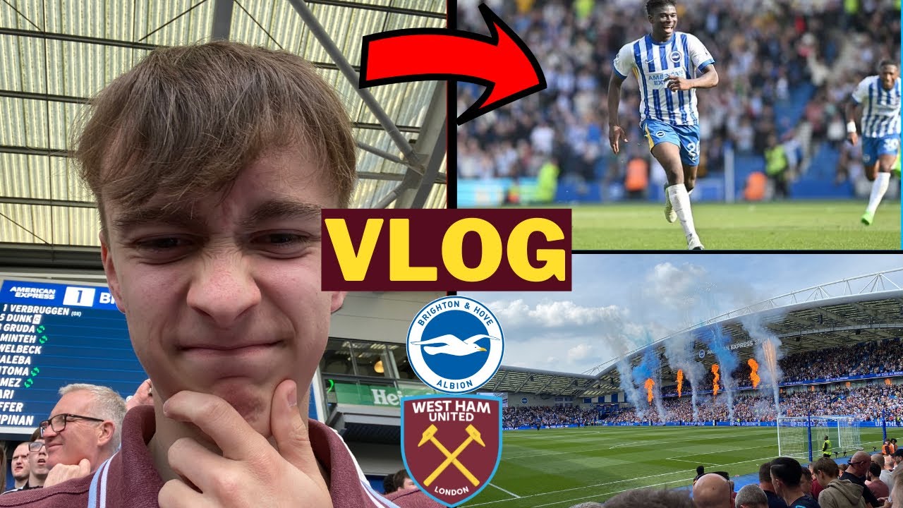 VLOG: *HAMMERS SURRENDER LEAD IN LATE CAPITULATION!* Brighton 3-2 West Ham Matchday Vlog
