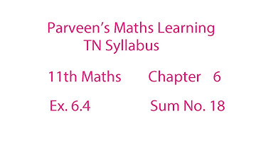 11th Maths Ex 6.4 Sum No.18 Chapter 6 Two Dimensional Analytical Geometry