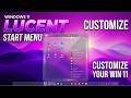 Lucent Start Menu Style For Windows 11 | Windows 11 Start Menu Customization