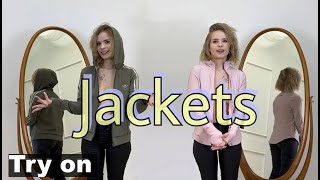 In English. Thrifting For Treasures: Second Hand Jacket Try-On Haul!