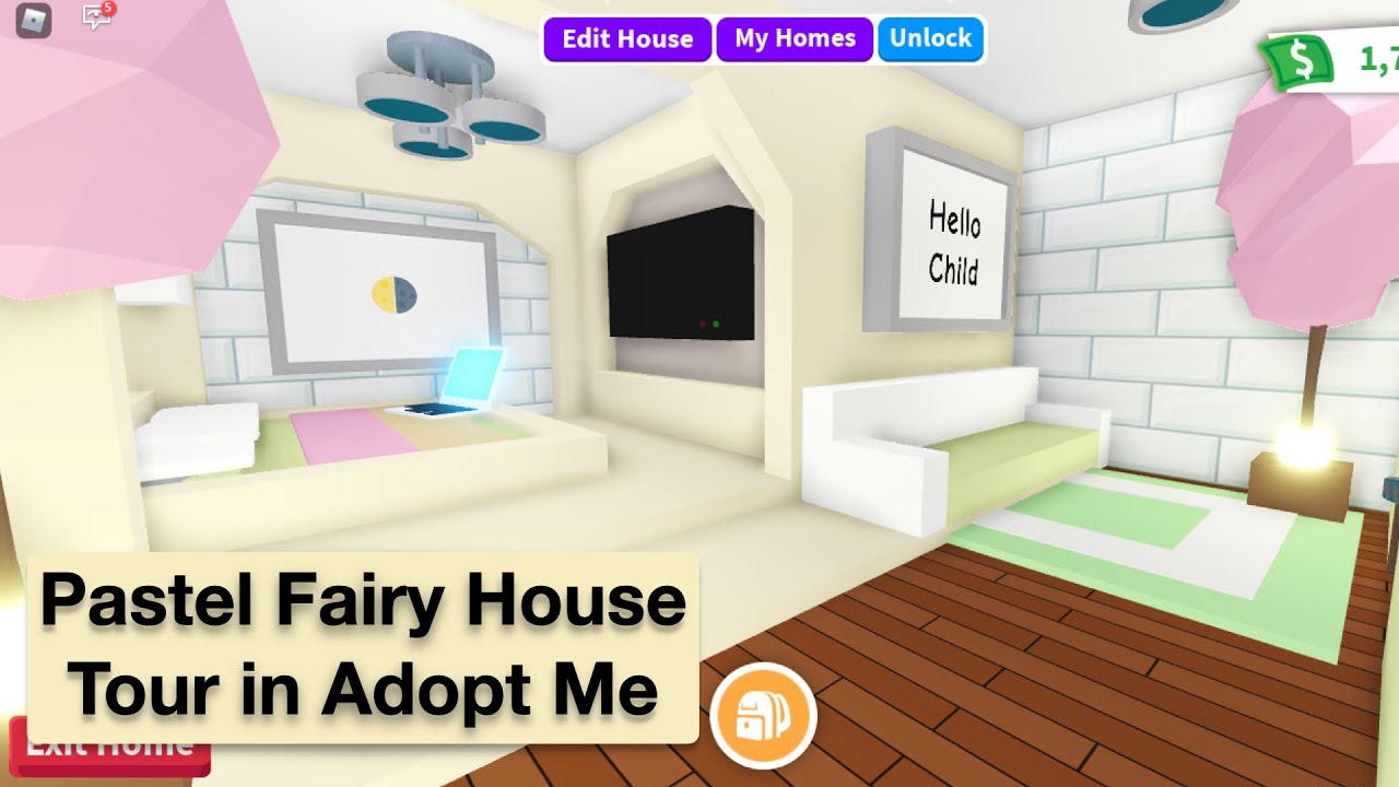Adopt Me Pastel Fairy House Tour In Adopt Me Roblox Gameplay Youtube - roblox adopt me fairy house