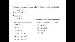 Pola bil 4 menentukan rumus umu barisan ...