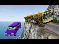 Bus vs Car Crash on Deadly Cliff Roads 😱🔥 | BeamNG.drive