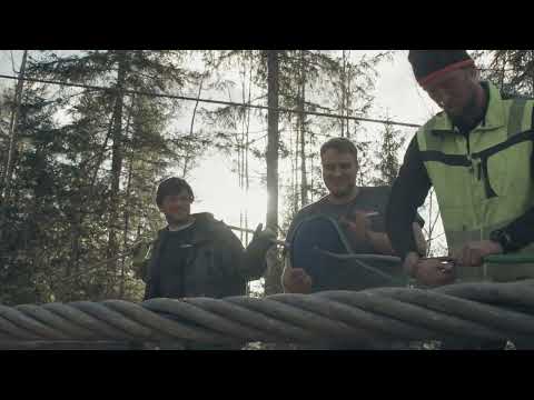 Seilinstallation in Hinterstoder