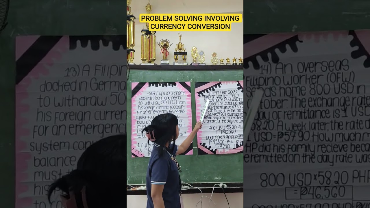 PROBLEM SOLVING INVOLVING CURRENCY CONVERSION - YouTube