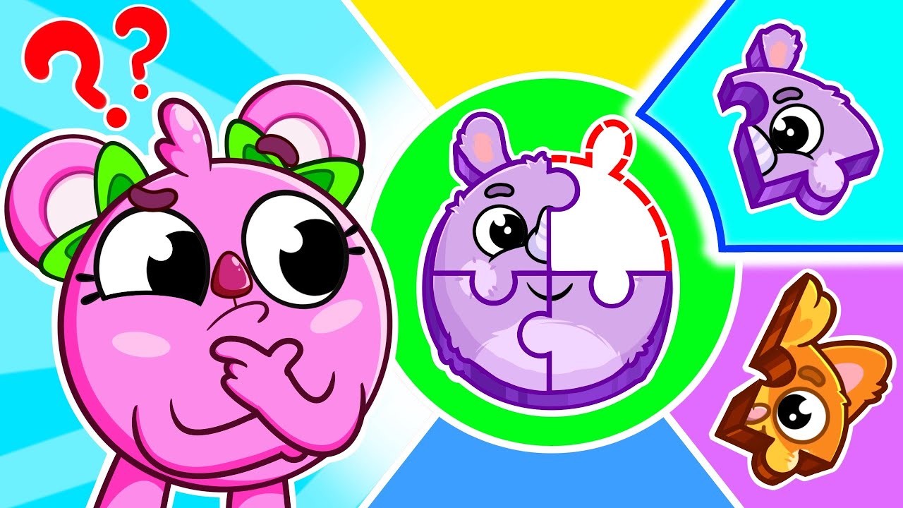 Toy Body Puzzle Challenge 🧩😃 Funny Toy Puzzle | Kids Songs 🐱🐨🐰🦁And Nursery Rhymes by Baby Zoo