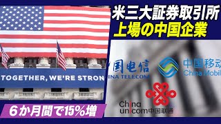 〈字幕版〉米三大証券取引所上場の中国企業 ６か月間で15％増加