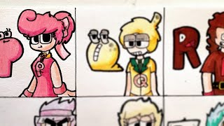 Drawing Alphabet Lore Real Life Humanized Alphabet Lore P Q R - ALPHABET LORE