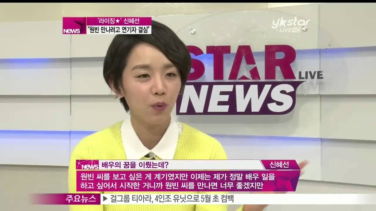[Y-STAR] Shin Hyesun interview (신혜선, '원빈 만나려고 연기자 결심')