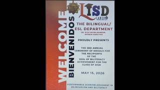 The 3rd Annual Ceremony of Medals for the Seal of Biliteracy Achievement for the Class of 2026