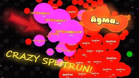 Agma.io - SPLITRUN DOMINATION AT CRAZY NA