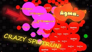 Agma.io - SPLITRUN DOMINATION AT CRAZY NA