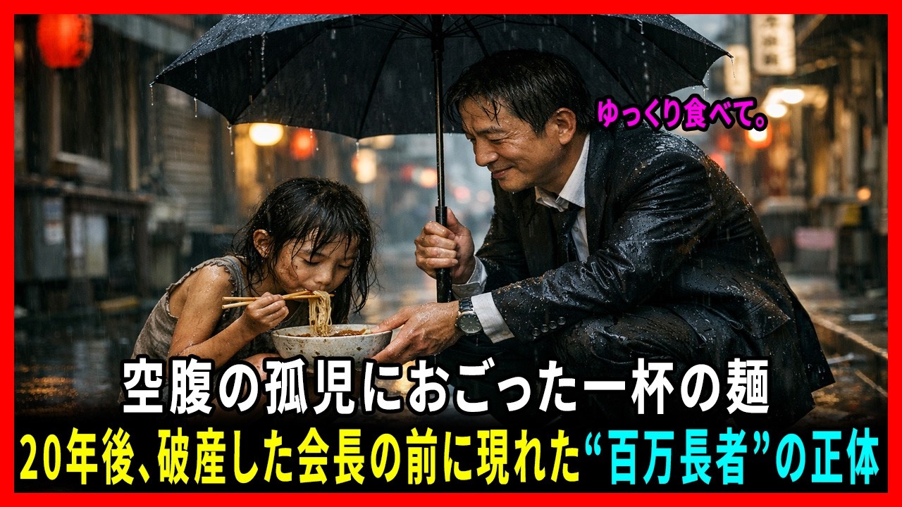 空腹の天才少女に奢った一杯の麺――20年後、破産した会長の前に現れた百万長者の正体とは…#老後の物語 #家族の物語
