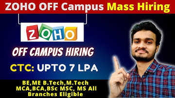 Zoho Recruitment 2022: Salary Upto 7 LPA, 2022 Batch Eligible, How to Apply