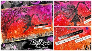 ART JOURNAL Process: Leave A Little Sparkle with Fairy Hugs + Dylusions